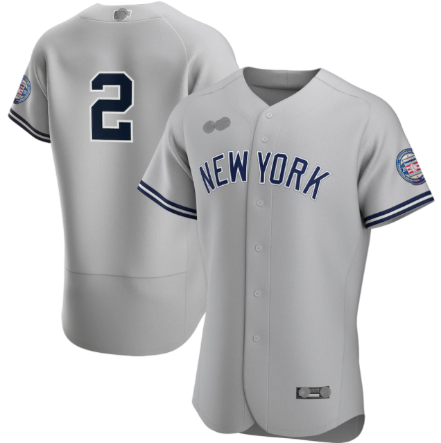 Men\'s New York Yankees Derek Jeter #2 Gray 2020 Hall of Fame Induction ...