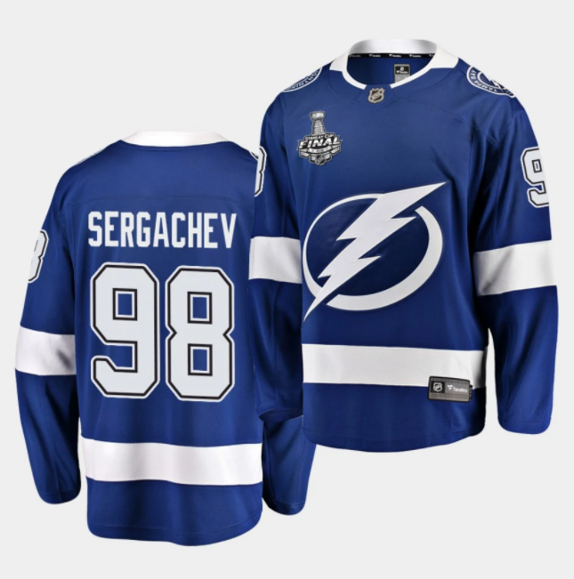 Men’s Mikhail Sergachev #98 Tampa Bay Lightning 2020 Stanley Cup Final ...